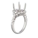 Forever Diamonds Round Diamond Halo Style Engagement Ring in 18kt White Gold