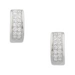 Forever Diamonds Round Diamond Hoop Earrings in 18kt White Gold