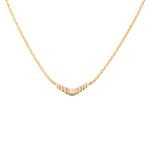 Round Diamond Necklace in 14kt Gold