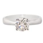 Round Diamond Solitaire Engagement Ring in 14kt White Gold