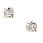 Round Diamond Stud Earrings in 14kt Gold