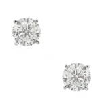 Round Diamond Stud Earrings in 14kt White Gold