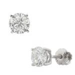 Round Diamond Stud Earrings in 14kt White Gold