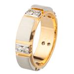 Round Diamond Wedding Band in 14kt Two- Tone Gold