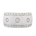 Round Diamond Wedding Band in 14kt White Gold