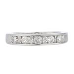 Round Diamond Wedding Band in 14kt White Gold