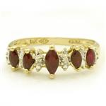 Forever Diamonds Ruby Accent Diamonds Ring in 14kt Gold