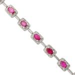 Forever Diamonds Ruby and Diamond Bracelet in 14kt White Gold