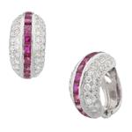 Ruby and Diamond Earrings in 14kt White Gold