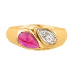 Ruby and Diamond Ring in 14kt Gold