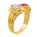 Ruby and Diamond Ring in14kt Gold
