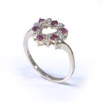 Diamond Ruby Heart Ring in 14kt Gold