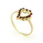 Ruby Heart Ring in 14kt Gold