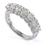 Seven Stone Diamond Band in 18kt White Gold