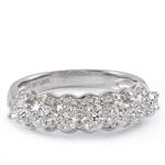 Seven Stone Diamond Band in 18kt White Gold