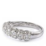 Seven Stone Diamond Band in 18kt White Gold