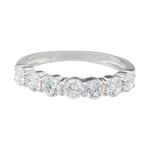 Seven Stone Diamond Band in 18kt White Gold