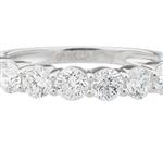 Seven Stone Diamond Band in 18kt White Gold