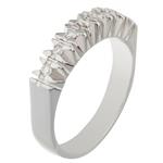 Seven Stone Diamond Wedding Band in 18kt White Gold