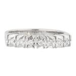 Seven Stone Diamond Wedding Band in 18kt White Gold