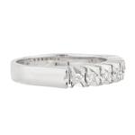 Seven Stone Diamond Wedding Band in 18kt White Gold