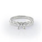 Round Diamond Engagement Ring Setting in 14kt White Gold