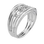 Six Stone Diamond Ring in 14kt White Gold