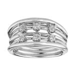 Six Stone Diamond Ring in 14kt White Gold