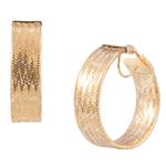 Soft Mesh Hoop Earrings in 14kt Gold