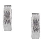 Soft Mesh Hoop Earrings in 14kt White Gold