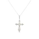 Forever Diamonds Solitaire Diamond Cross in 14kt White Gold