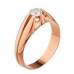 Solitaire Diamond Ring in 14kt Rose Gold