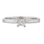 Forever Diamonds Solitaire Princess Cut Diamond Engagement Ring in 14kt White Gold