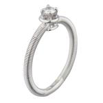 Solitaire Round Diamond Engagement Ring in 14kt White Gold