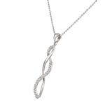 Spiral Diamond Pendant in 10kt White Gold