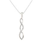 Forever Diamonds Spiral Diamond Pendant in 10kt White Gold