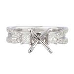 Split Shank Diamond Engagement Ring Setting in 18kt White Gold