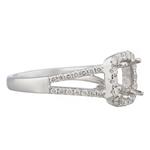Split Shank Halo Style Diamond Engagement Ring in 14kt White Gold