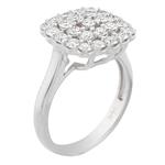 Square Diamond Cluster Ring in 14kt White Gold