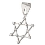 Star of David Diamond Pendant in 18kt White Gold