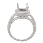 Step Halo Diamond Engagement Ring in 14kt White Gold