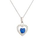 Sterling Silver Gemstone Heart Pendant