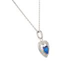 Sterling Silver Gemstone Heart Pendant