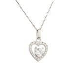 Sterling Silver Gemstone Heart Pendant