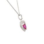 Sterling Silver Gemstone Heart Pendant