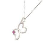 Sterling Silver Twin Hearts Pendant