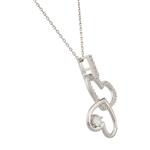 Sterling Silver Twin Hearts Pendant