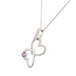 Sterling Silver Twin Hearts Pendant