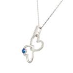 Sterling Silver Twin Hearts Pendant