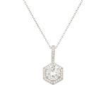 Forever Diamonds Sterling Silver Vintage Pendant